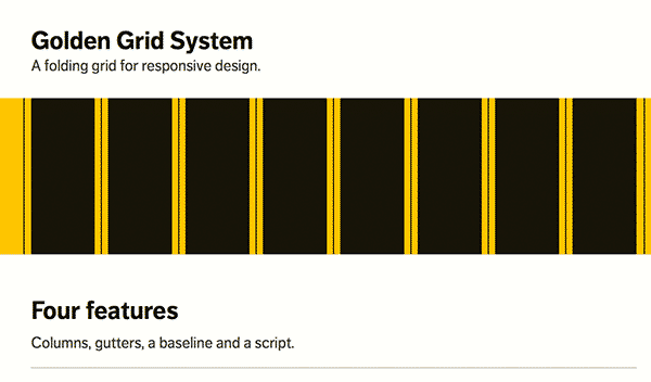 golden grid system for responsive web design