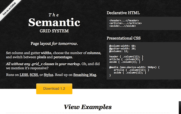 semantic grid system for responsive web design
