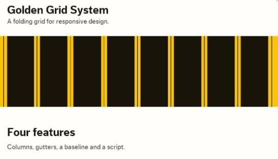 golden grid system Responsive Design Frameworks