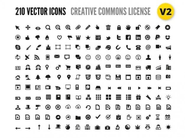 210 Simple Vector Icons