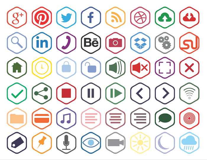 Free-Hexagonal-Outline-Icons