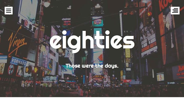 Eighties Free WordPress Theme