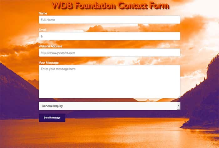 Foundation 5 Contact Form