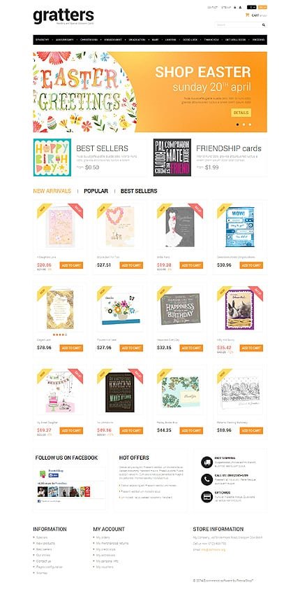 All Occasions Cards Store PrestaShop Theme