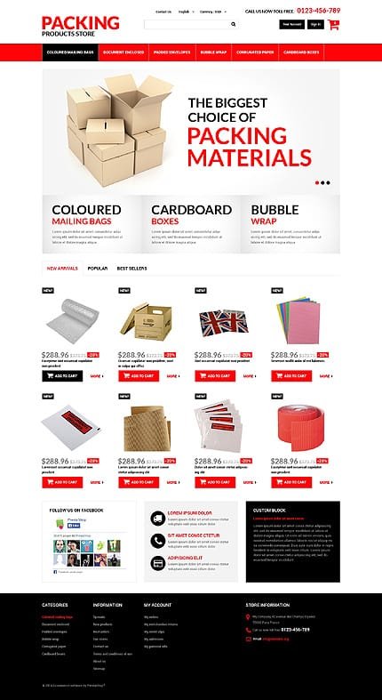 Packing Products PrestaShop Theme