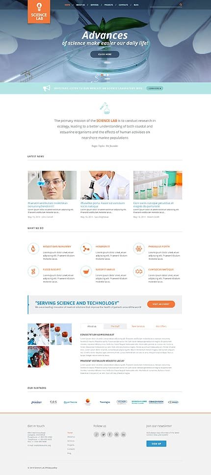 Science Lab WordPress Theme