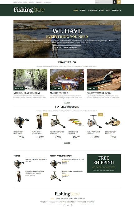 Fishing Responsive WooCommerce Themes