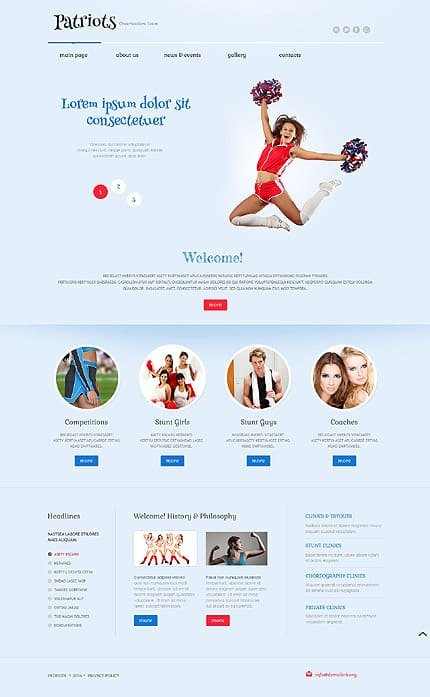 Cheerleading Responsive WordPress Theme