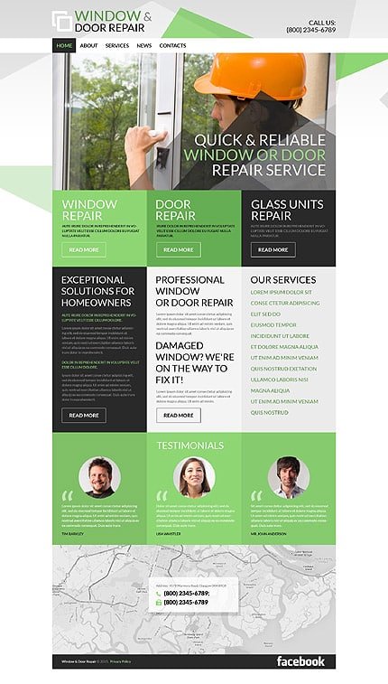 Home Repairs WordPress Theme for a multilingual site