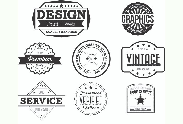 8 Free Vector Badges - Web Design Blog