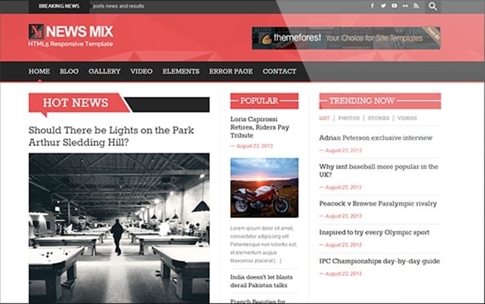 News Mix: Free Magazine WordPress Theme