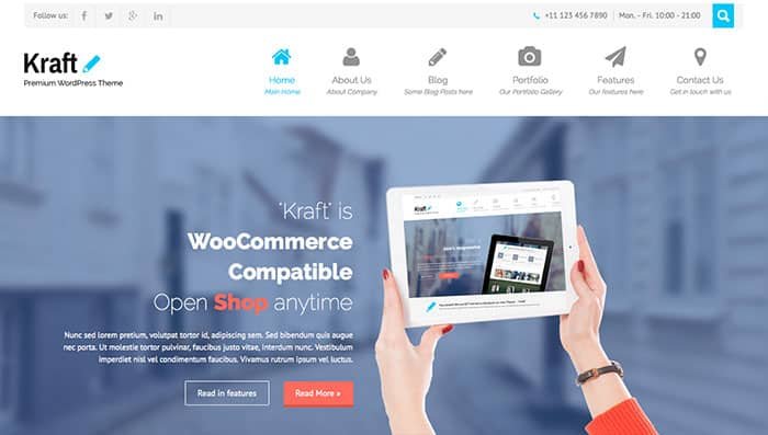 SKT Kraft: The Free WordPress Theme of the Week