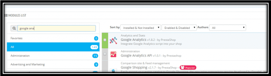 PrestaShop Google Analytics 4a