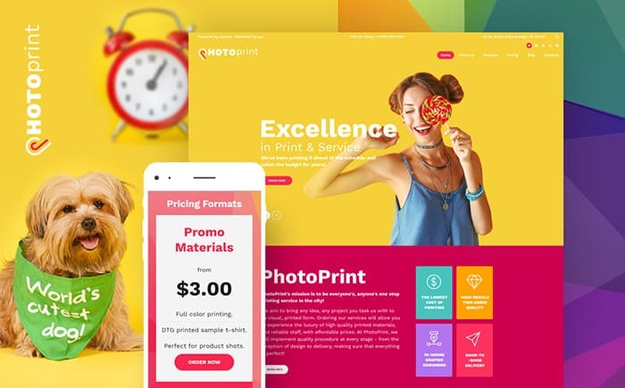 print shop responsive WordPress theme 