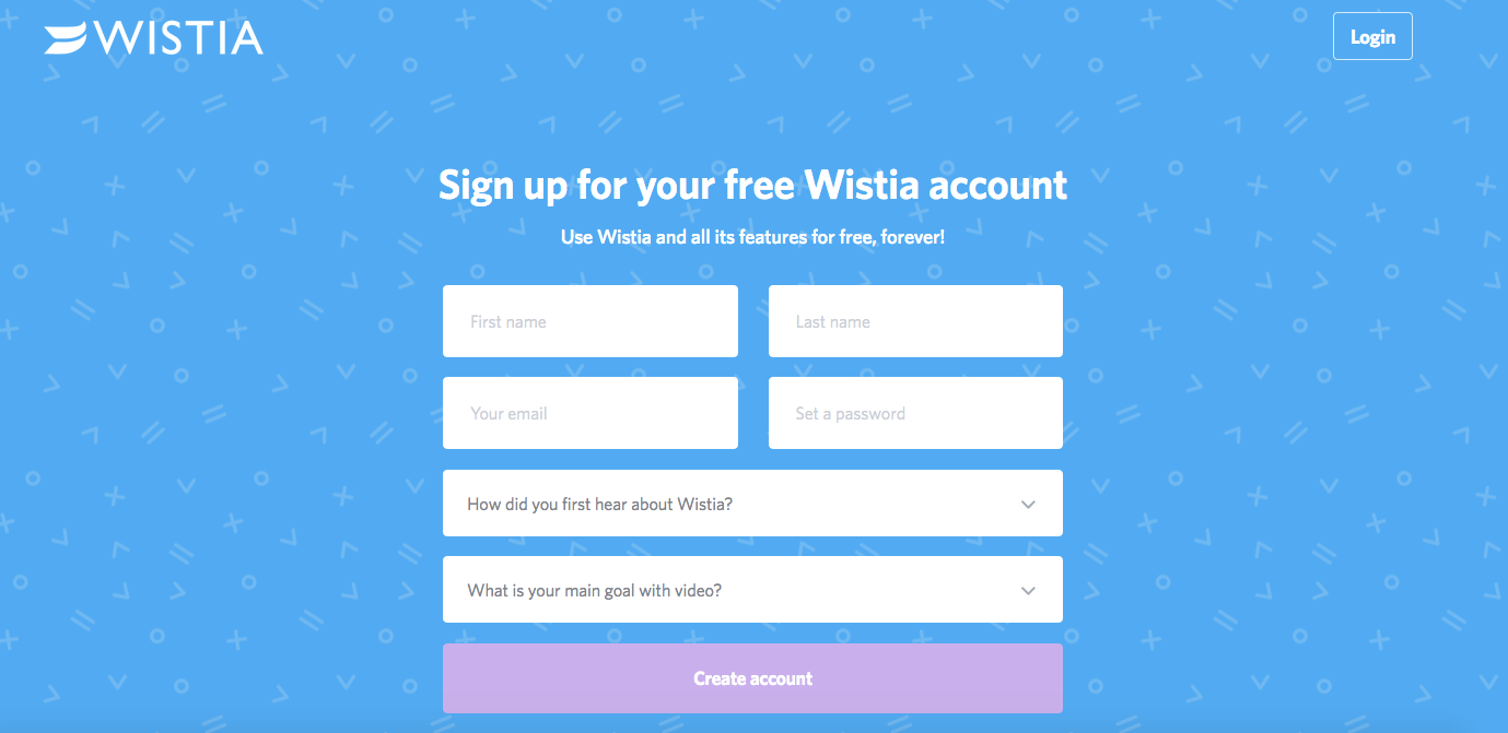Wistia landing page builder